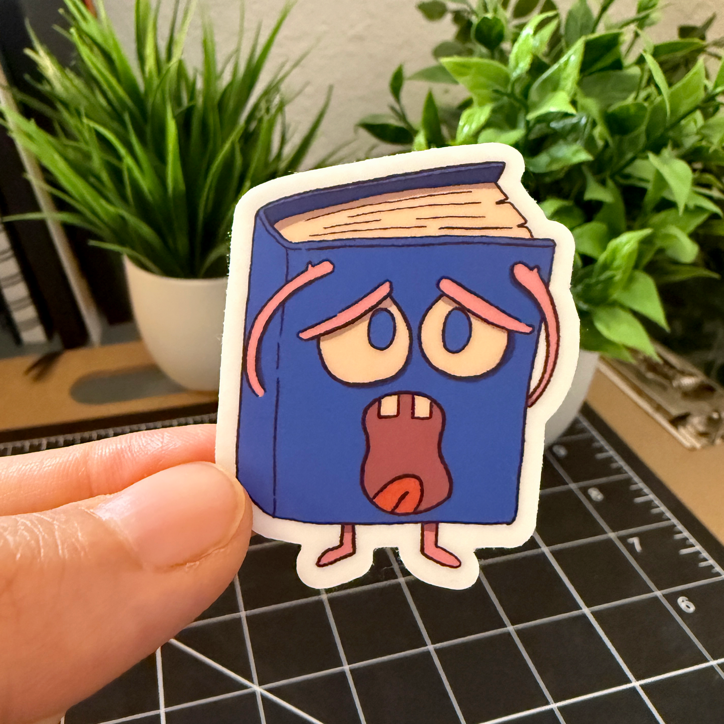 Dramatic Book Vinyl Sticker Waterproof 1.6" X 2"