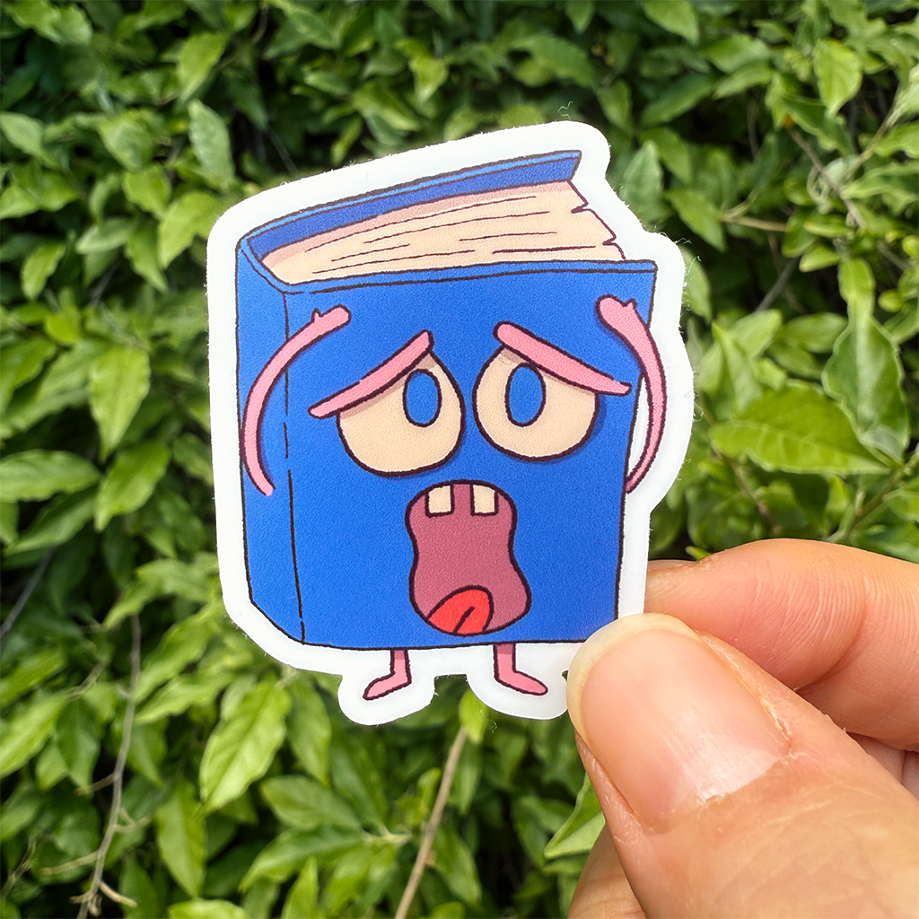 Dramatic Book Vinyl Sticker Waterproof 1.6" X 2"