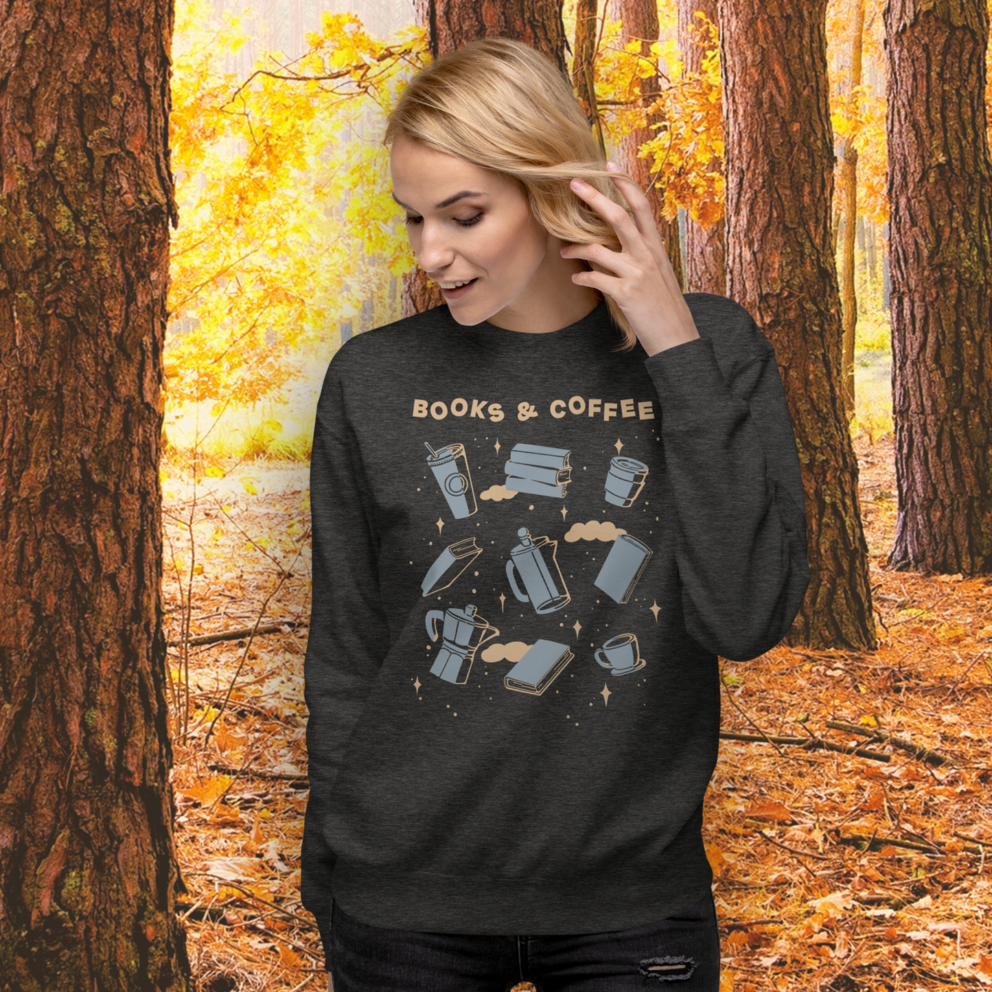 Books and Coffee Sweatshirt