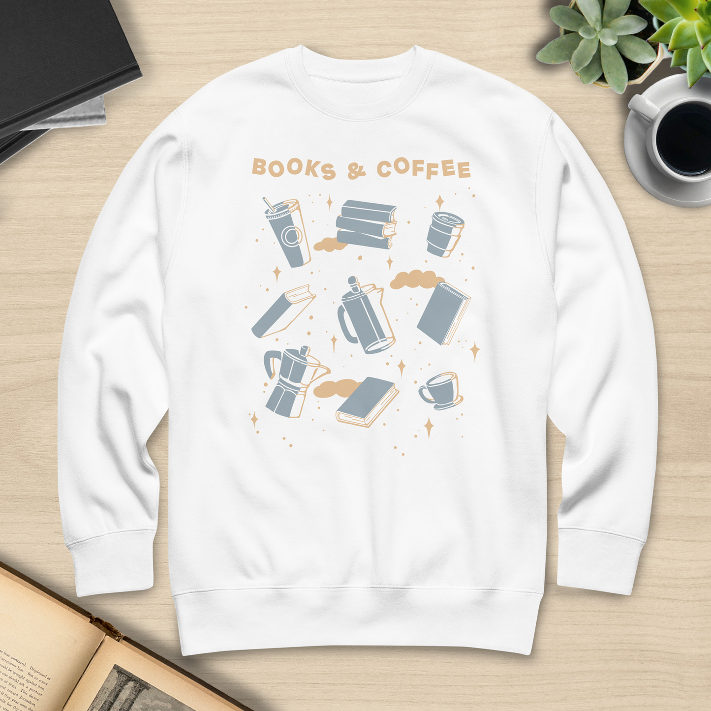 Books and Coffee Sweatshirt