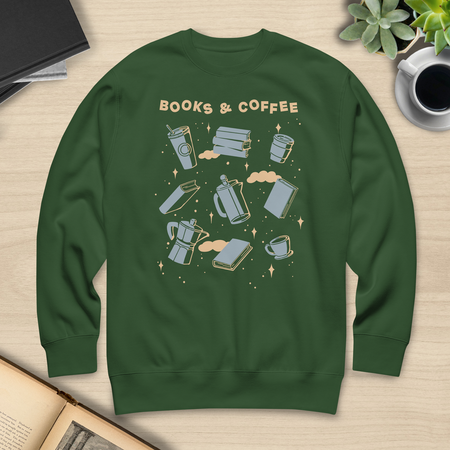 Books and Coffee Sweatshirt