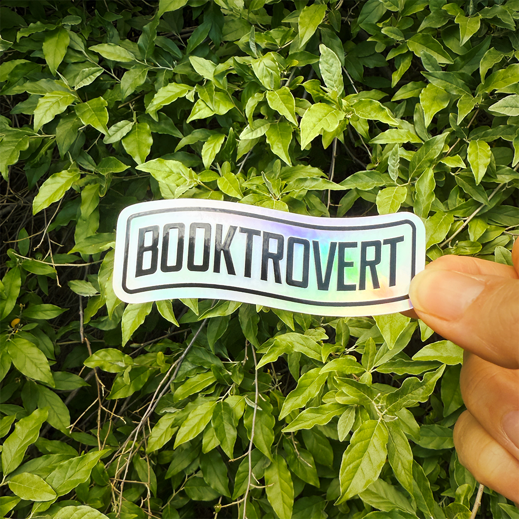 Booktrovert Holographic Vinyl Sticker Waterproof 3" X 1.1"