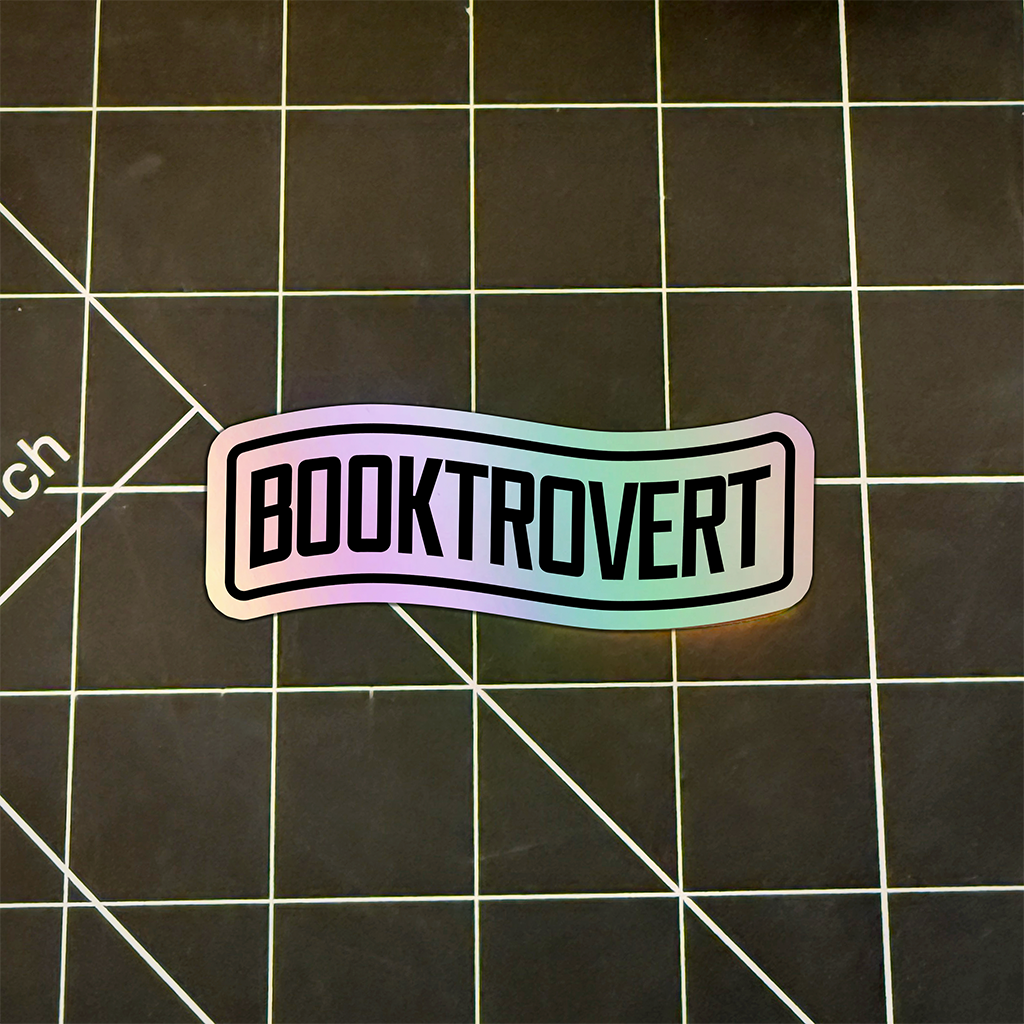 Booktrovert Holographic Vinyl Sticker Waterproof 3" X 1.1"