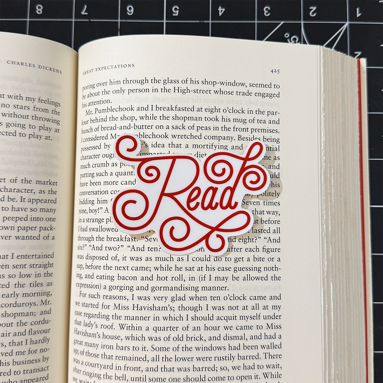Read Lettering Vinyl Sticker Waterproof 3" X 2.3"