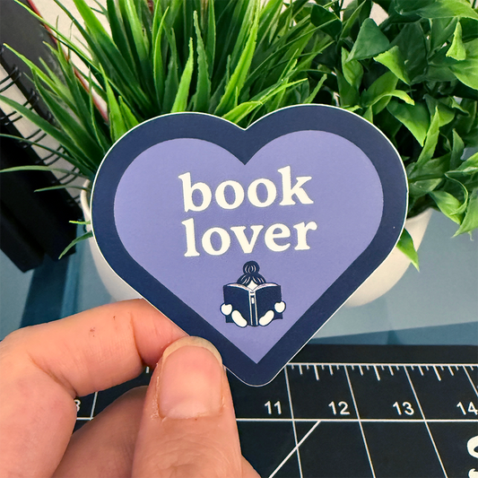 Book Lover Vinyl Sticker Waterproof 2.5" X 2.26"