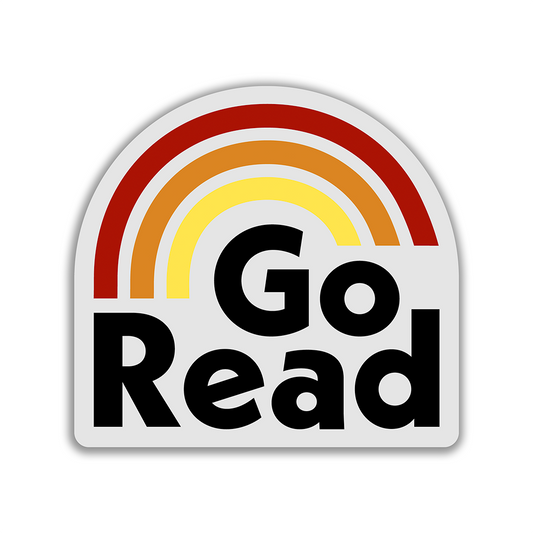 Go Read Black Vinyl Sticker Waterproof 3" X 2.81"