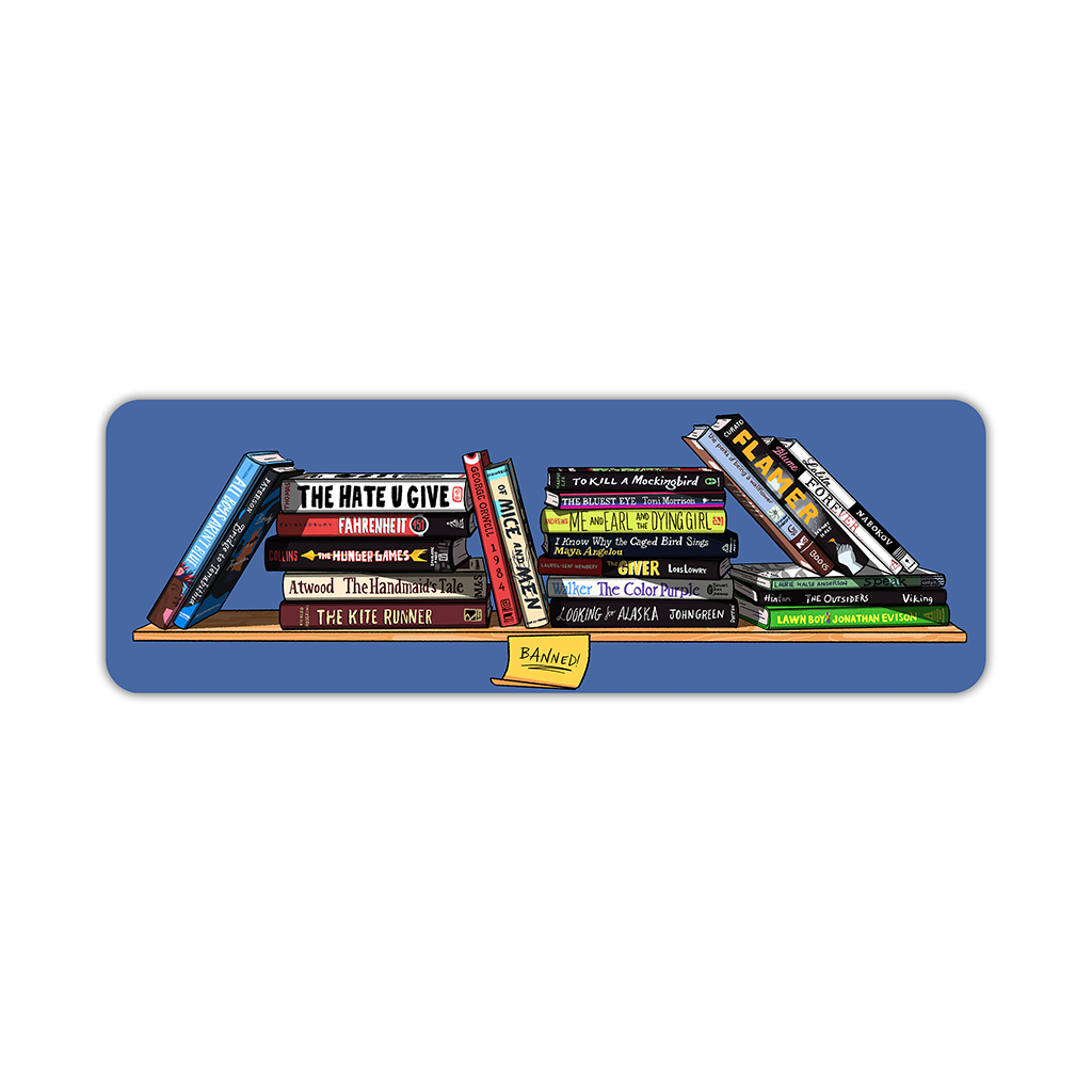 Banned Books Bookmark 6" X 2"