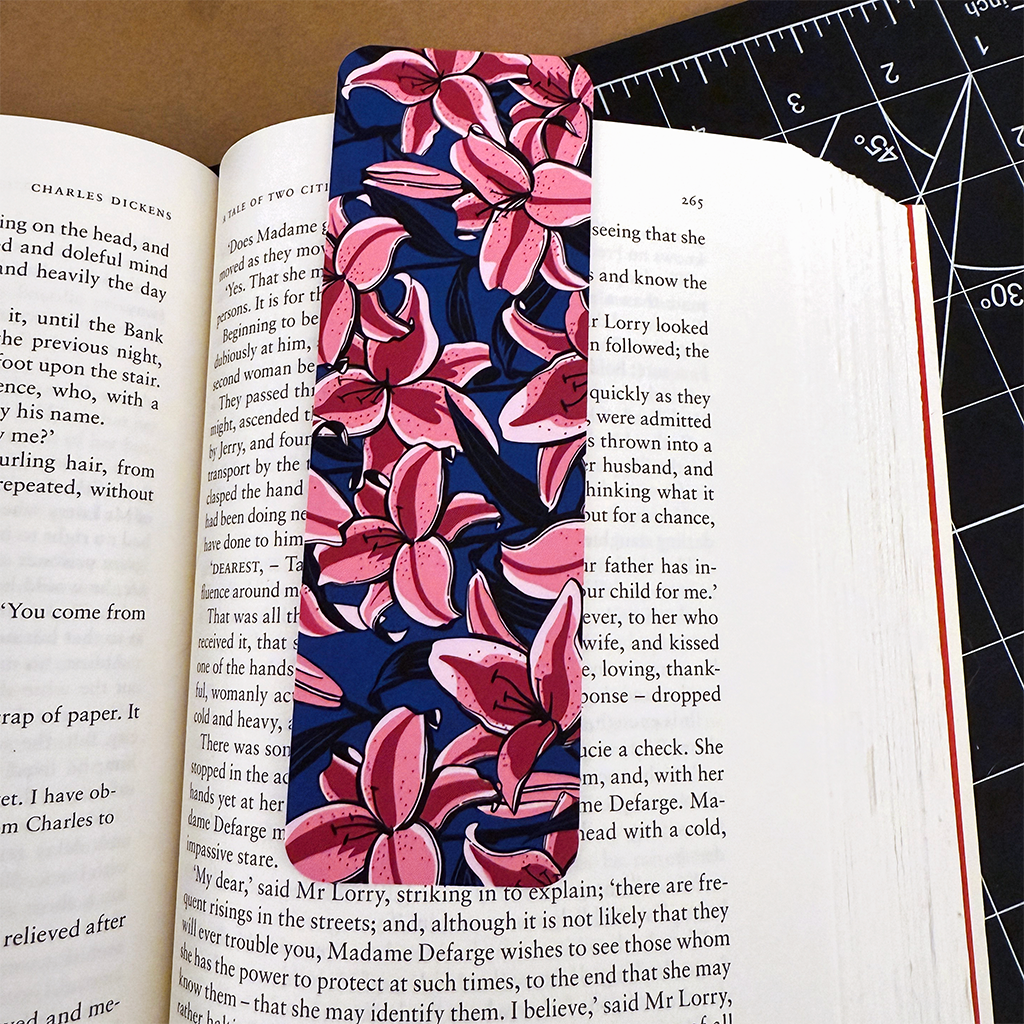 Lilies Bookmark 6" X 2"