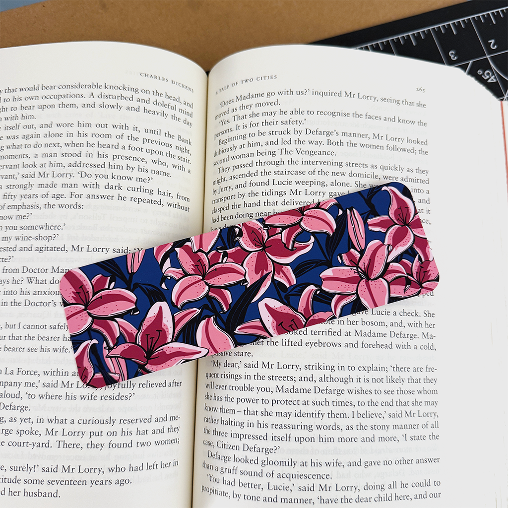 Lilies Bookmark 6" X 2"