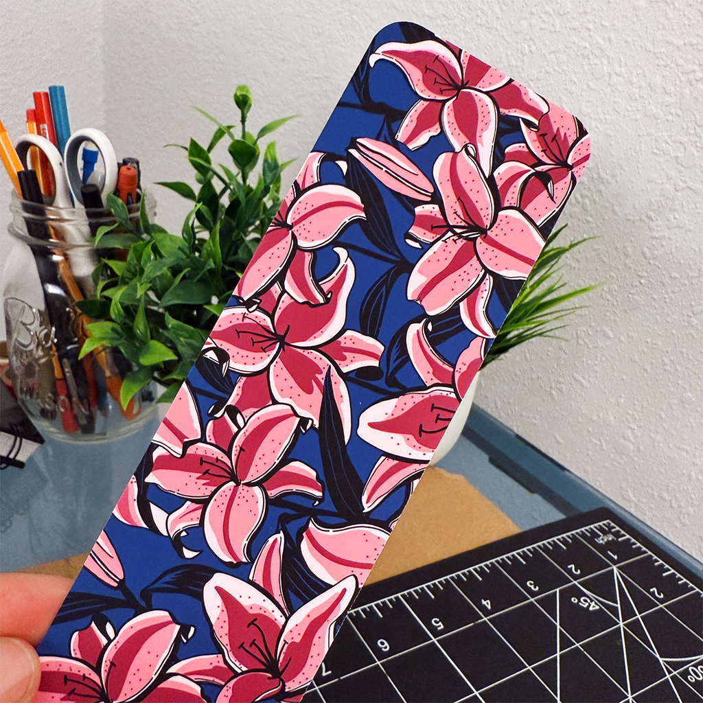 Lilies Bookmark 6" X 2"