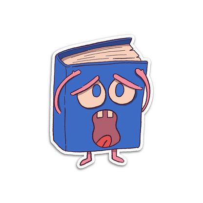 Dramatic Book Vinyl Sticker Waterproof 1.6" X 2"