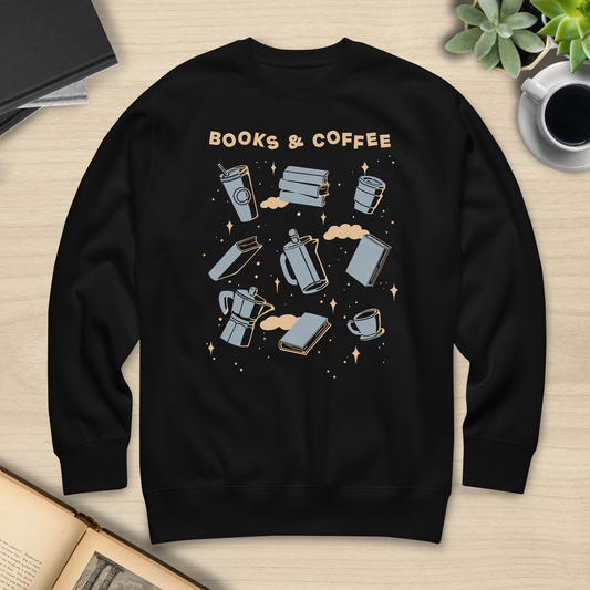Books and Coffee Sweatshirt
