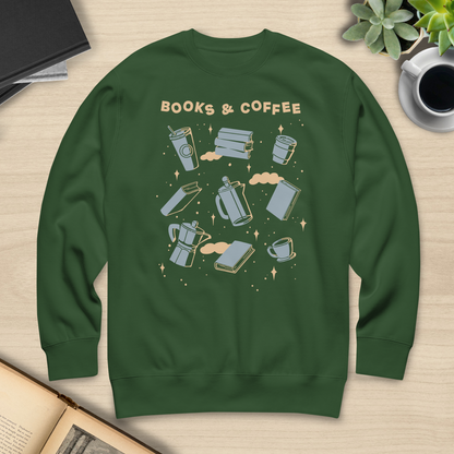 Books and Coffee Sweatshirt