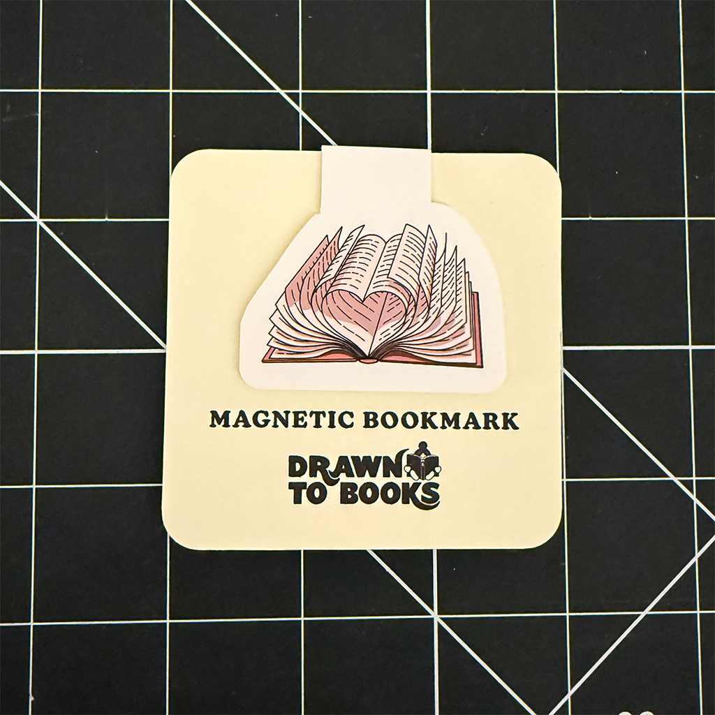 Open Book Heart Magnetic Bookmark