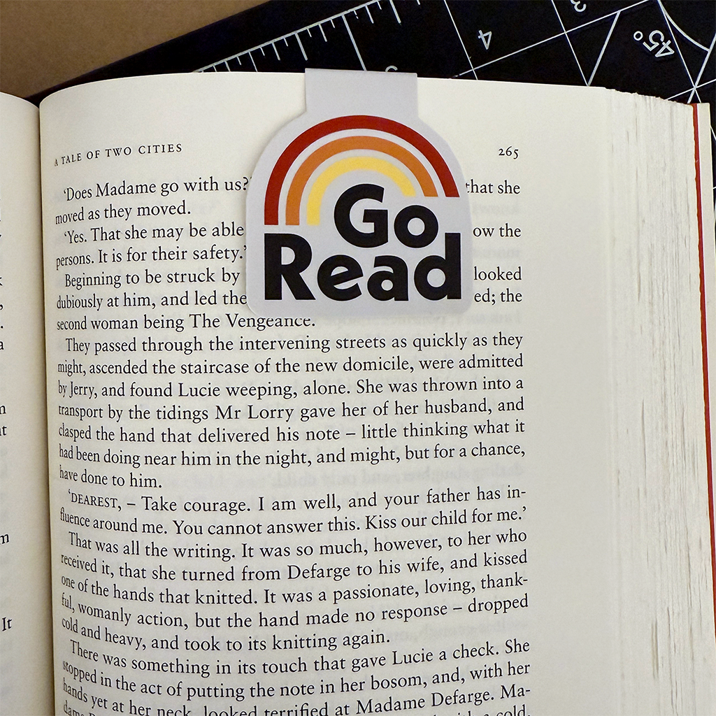 Go Read Magnetic Bookmark