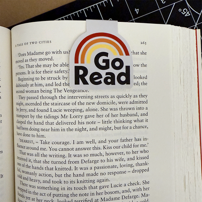 Go Read Magnetic Bookmark