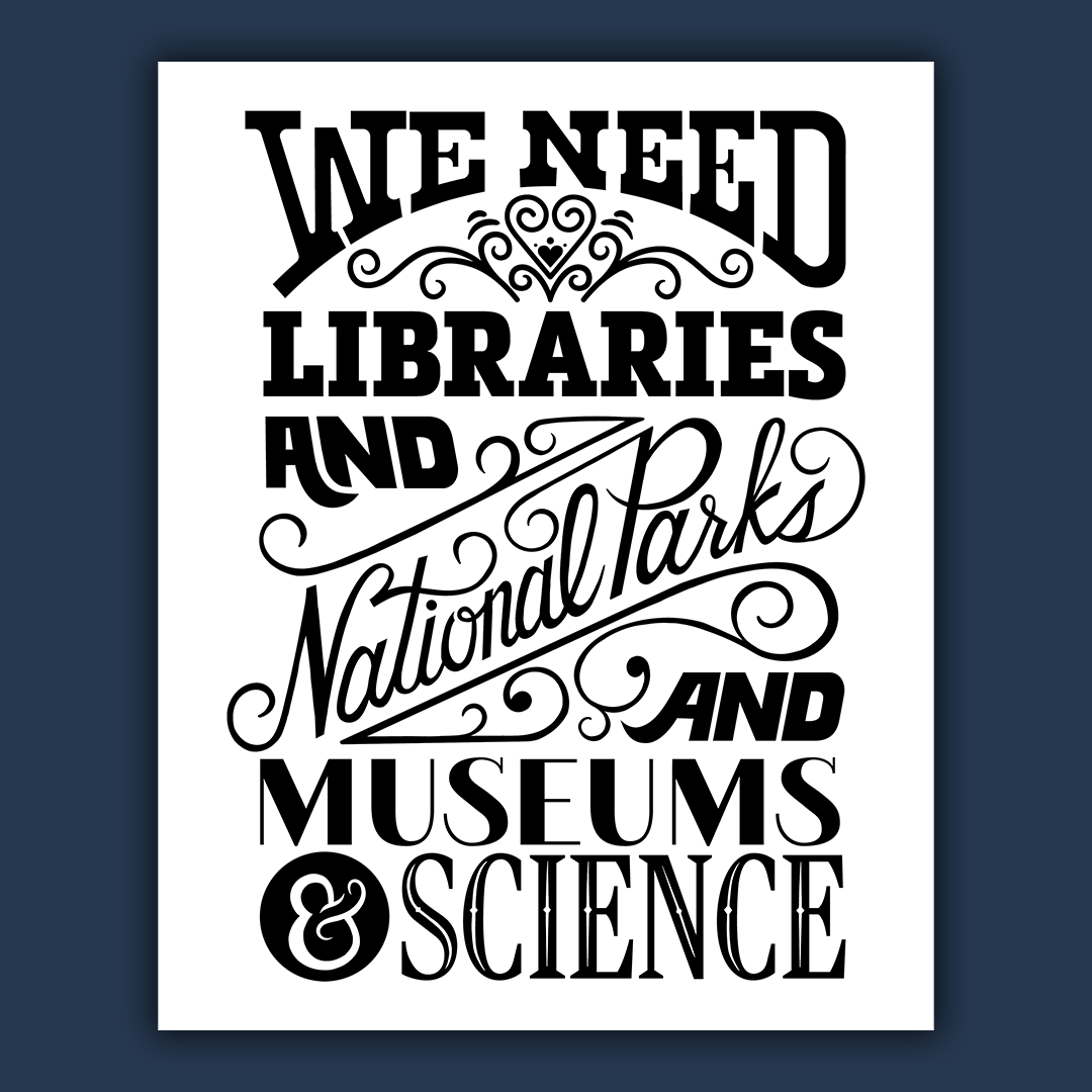 We Need Libraries Art Print