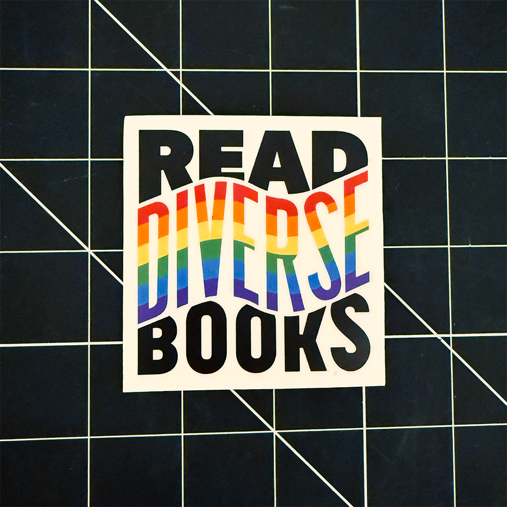 Read Diverse Books Vinyl Sticker Waterproof 2.87" X 3"