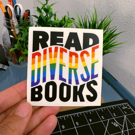 Read Diverse Books Vinyl Sticker Waterproof 2.87" X 3"
