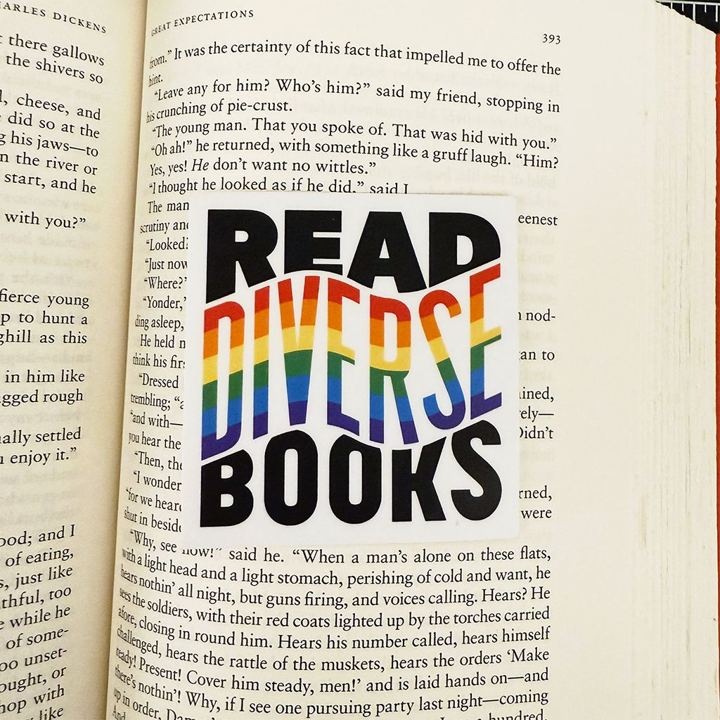 Read Diverse Books Vinyl Sticker Waterproof 2.87" X 3"
