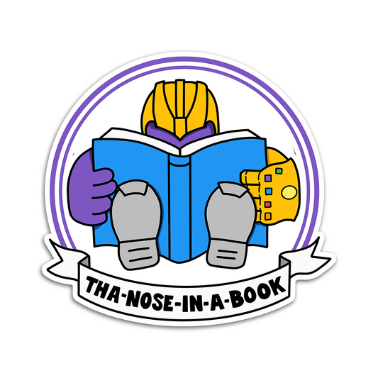 Tha-nose-in-a-book Vinyl Sticker Waterproof 3" X 2.81"