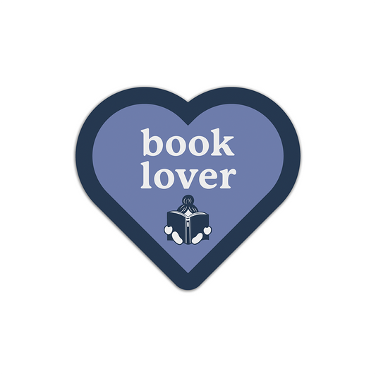 Book Lover Vinyl Sticker Waterproof 2.5" X 2.26"