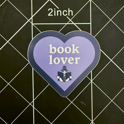 Book Lover Vinyl Sticker Waterproof 2.5" X 2.26"