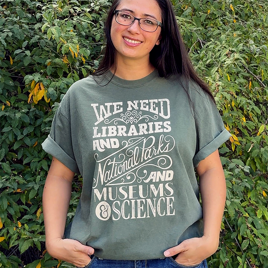 We Need Libraries and National Parks T-Shirt